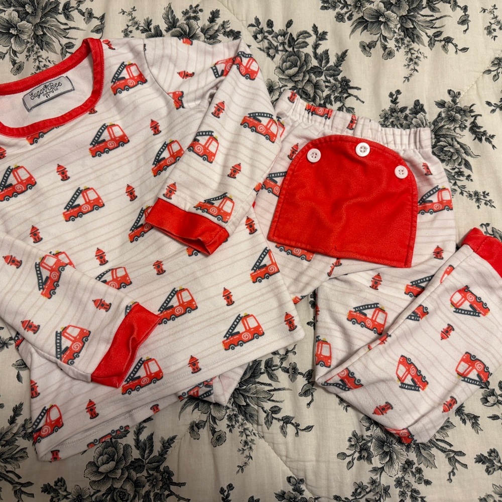 Sugar Bee Fire Engine Pajamas